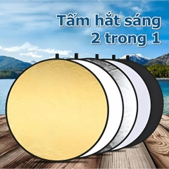 Hắt Sáng 5 Trong 1 110cm – Tấm Tản Sáng Chụp Ảnh, Quay Phim Studio (Trắng/Bạc/Vàng/Đen/Xuyên Sáng)