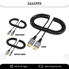 Dây HDMI Lò Xo Ngắn Cho Máy Ảnh SONY - CANON – Truyền Hình Ảnh Monitor HDMI / MINI HDMI / MICRO HDMI