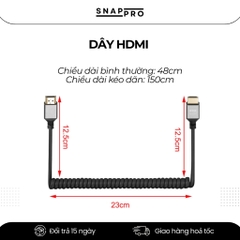 Dây HDMI Lò Xo Ngắn Cho Máy Ảnh SONY - CANON – Truyền Hình Ảnh Monitor HDMI / MINI HDMI / MICRO HDMI