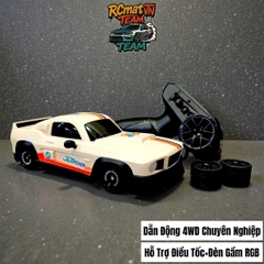 Xe Drift Điều Khiển JDM Power Dodge Challenger Super Drifting Technic 1:20 - Đèn Led , Bánh Cao Su Thay Thế - 3 Tốc Độ