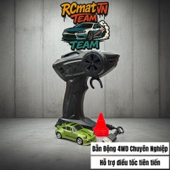 Xe Ô Tô Điều Khiển Từ Xa Mini Tỷ Lệ 1/64 – 4WD Drift Tốc Độ Cao 15Km/h, Đèn LED, Tần Số 2.4GHz – Xe Đua Bàn Làm Việc Cho Người Lớn Và Trẻ Em