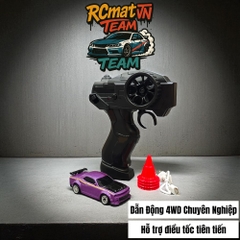 Xe Điều Khiển Từ Xa Mini Tỷ Lệ 1:64 – Drift 4WD, 2.4GHz, Xe Đua Bàn Làm Việc Với Đèn LED - XC165