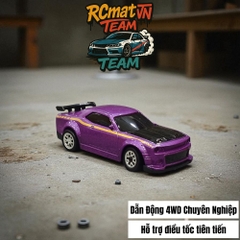 Xe Điều Khiển Từ Xa Mini Tỷ Lệ 1:64 – Drift 4WD, 2.4GHz, Xe Đua Bàn Làm Việc Với Đèn LED - XC165