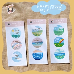Set Sticker HAPPY DAY trang trí sổ tay, Bullet Journal - MADE BY AHN thiết kế