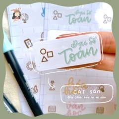 Set Sticker NHÃN VỞ PHÂN MÔN tiện lơi - MADE BY AHN thiết kế
