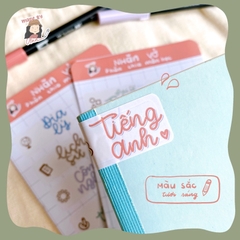 Set Sticker NHÃN VỞ PHÂN MÔN tiện lơi - MADE BY AHN thiết kế