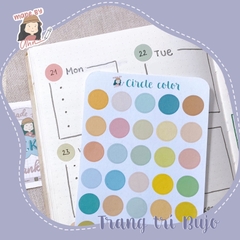 Sticker tròn tiện dụng trang trí sổ tay, Bullet journal