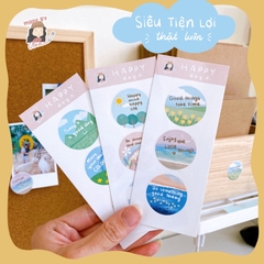 Set Sticker HAPPY DAY trang trí sổ tay, Bullet Journal - MADE BY AHN thiết kế