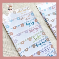 Set 21 NHÃN VỞ MÔN HỌC (mẫu mới) sticker - MADE BY AHN thiết kế