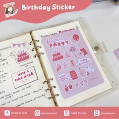 Sticker Sinh Nhật dễ thương trang trí thiệp, sổ tay, … MADE BY AHN thiết kế