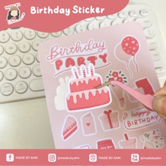 Sticker Sinh Nhật dễ thương trang trí thiệp, sổ tay, … MADE BY AHN thiết kế