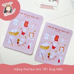 Sticker Tết - Meow Meow đón Tết - MADE BY AHN thiết kế