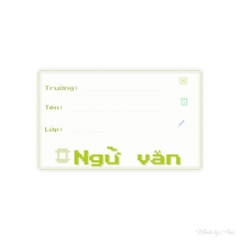 [NEW 2026] Nhãn vở PIXEL ART môn học đầy đủ lớp 1-12 - In tên theo yêu cầu - MADE BY AHN thiết kế