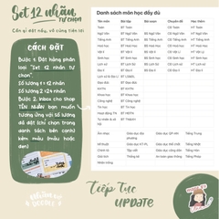 [NEW 2025] Nhãn vở DOODLE (môn học) lớp 1-12 - In tên theo yêu cầu - MADE BY AHN