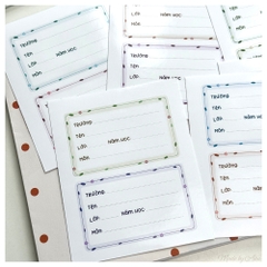 Set 12 Nhãn vở BOTANICAL Thực Vật - In tên theo yêu cầu | MADE BY AHN