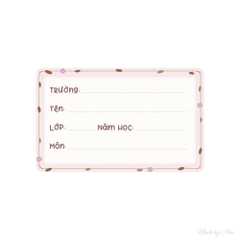 Set 12 Nhãn vở BOTANICAL Thực Vật - In tên theo yêu cầu | MADE BY AHN