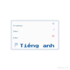 [NEW 2026] Nhãn vở PIXEL ART môn học đầy đủ lớp 1-12 - In tên theo yêu cầu - MADE BY AHN thiết kế