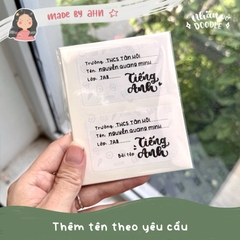 [NEW 2025] Nhãn vở DOODLE (môn học) lớp 1-12 - In tên theo yêu cầu - MADE BY AHN