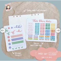 [Mẫu colorful] Sticker THỜI KHOÁ BIỂU thay tên môn học - MADE BY AHN thiết kế