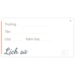 Nhãn vở KOREAN MINIMALIST môn học lớp 1-12 - In tên theo yêu cầu