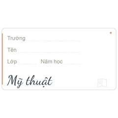 Nhãn vở KOREAN MINIMALIST môn học lớp 1-12 - In tên theo yêu cầu
