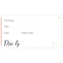 Nhãn vở KOREAN MINIMALIST môn học lớp 1-12 - In tên theo yêu cầu