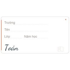 Nhãn vở KOREAN MINIMALIST môn học lớp 1-12 - In tên theo yêu cầu