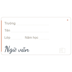 Nhãn vở KOREAN MINIMALIST môn học lớp 1-12 - In tên theo yêu cầu