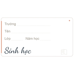 Nhãn vở KOREAN MINIMALIST môn học lớp 1-12 - In tên theo yêu cầu