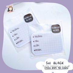 Set NHÃN VỞ/NHÃN SÁCH BASIC sticker - Thêm tên theo yc - MADE BY AHN thiết kế