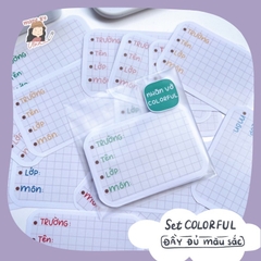 Set NHÃN VỞ/NHÃN SÁCH BASIC sticker - Thêm tên theo yc - MADE BY AHN thiết kế
