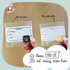 NHÃN VỞ Simple (Update 2024) sticker - In tên theo yêu cầu - MADE BY AHN thiết kế