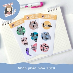 Nhãn phân môn 2024 sticker - MADE BY AHN thiết kế