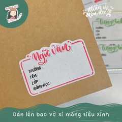 [UPDATE 2025] NHÃN VỞ MÔN HỌC 2024 - Kiểu chữ Calligraphy - IN TÊN RIÊNG theo yêu cầu - MADE BY AHN thiết kế