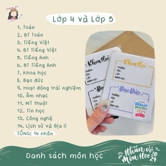 [UPDATE 2025] NHÃN VỞ MÔN HỌC 2024 - Kiểu chữ Calligraphy - IN TÊN RIÊNG theo yêu cầu - MADE BY AHN thiết kế