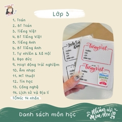 [UPDATE 2025] NHÃN VỞ MÔN HỌC 2024 - Kiểu chữ Calligraphy - IN TÊN RIÊNG theo yêu cầu - MADE BY AHN thiết kế