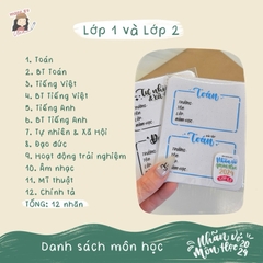 [UPDATE 2025] NHÃN VỞ MÔN HỌC 2024 - Kiểu chữ Calligraphy - IN TÊN RIÊNG theo yêu cầu - MADE BY AHN thiết kế