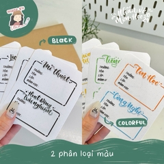 [UPDATE 2025] NHÃN VỞ MÔN HỌC 2024 - Kiểu chữ Calligraphy - IN TÊN RIÊNG theo yêu cầu - MADE BY AHN thiết kế