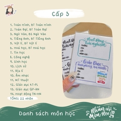 [UPDATE 2025] NHÃN VỞ MÔN HỌC 2024 - Kiểu chữ Calligraphy - IN TÊN RIÊNG theo yêu cầu - MADE BY AHN thiết kế