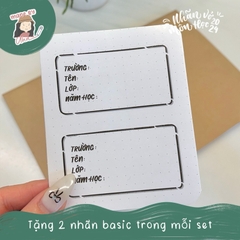 [UPDATE 2025] NHÃN VỞ MÔN HỌC 2024 - Kiểu chữ Calligraphy - IN TÊN RIÊNG theo yêu cầu - MADE BY AHN thiết kế