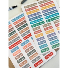 Sticker ĐỀ MỤC MÔN HỌC - MADE BY AHN thiết kế