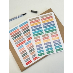 Sticker ĐỀ MỤC MÔN HỌC - MADE BY AHN thiết kế