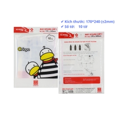 Set 10 tờ BAO TẬP xi măng craft, caro, nylon, nilon, ni lông trong suốt bọc, bao tập, bọc vở - TẶNG KÈM băng dính 2 mặt