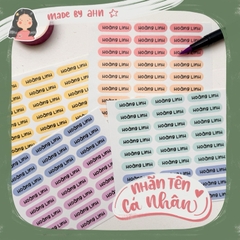 Sticker nhãn tên cá nhân học sinh dán đánh dấu đồ dùng học tập, IN TÊN RIÊNG kèm logo, hình ảnh, cool ngầu theo yêu cầu
