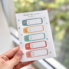 Set 20 NHÃN TÊN URGO dán vở sách đồ dùng học tập - MADE BY AHN thiết kế