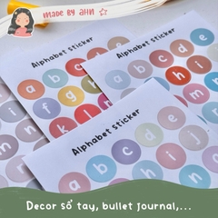 Sticker chữ trang trí sổ tay, Bullet Journal - MADE BY AHN thiết kế