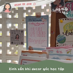Set giấy note ghi chú bài học dễ thương - MADE BY AHN thiết kế