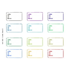 [UPDATE 2025] NHÃN VỞ MÔN HỌC 2024 - Kiểu chữ Calligraphy - IN TÊN RIÊNG theo yêu cầu - MADE BY AHN thiết kế