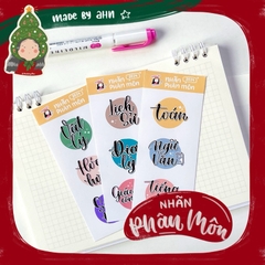 Nhãn phân môn 2024 sticker - MADE BY AHN thiết kế