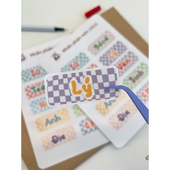 Nhãn phân môn 2023 sticker boc  dan MADE BY AHN thiết kế